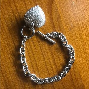 Stainless bracelet with Swarovski Crystal heart